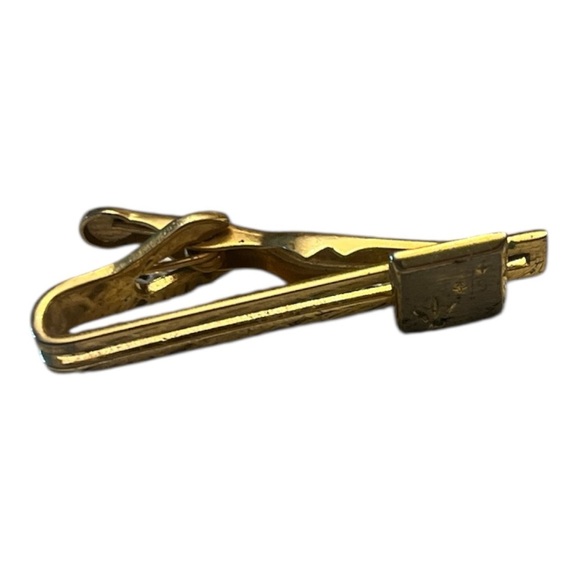 SWANK Vintage Art Deco Gold Jewelry Tie Clip Sleek Design - Picture 1 of 4